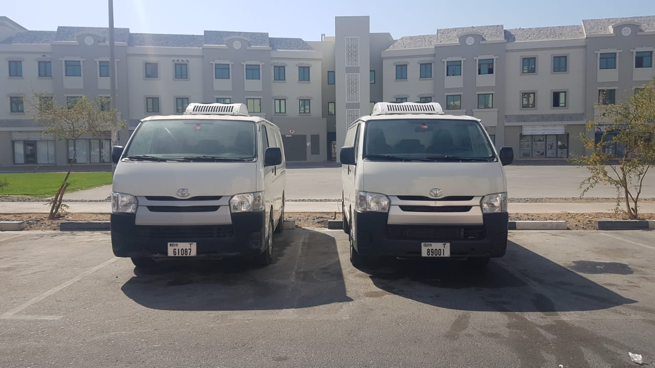 Freezer van rental service in Dubai UAE for frozen food transport