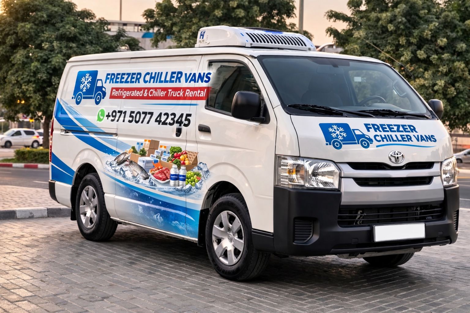 Chiller van for refrigerated transport and cold delivery service in Dubai Abu Dhabi UAE Chiller Van Rental Service in Dubai Abu Dhabi UAE